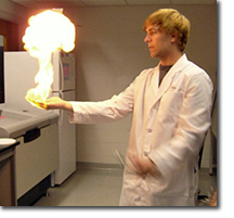 Aaron Coey in lab photo