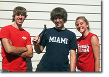 Aaron Coey and friends prepare to work on a house