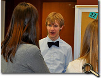 Charlie Ebersole presenting research results at poster session photo