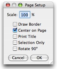 Page Setup Dialog