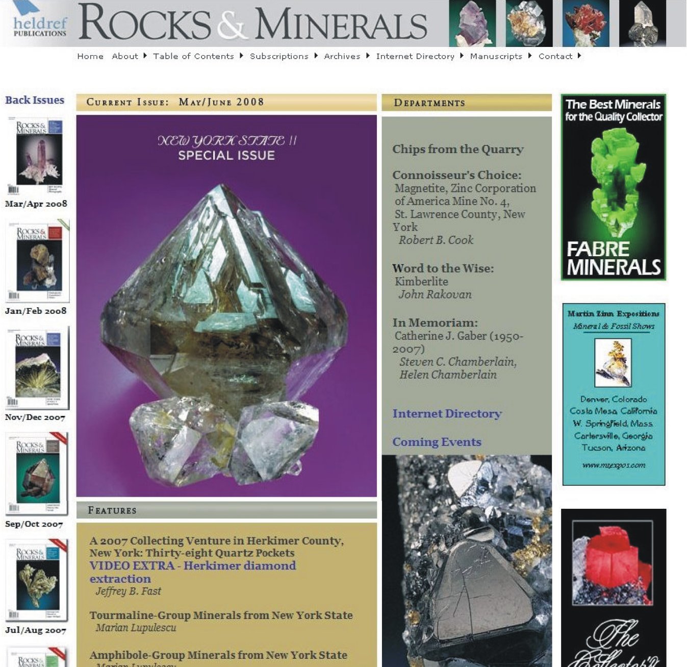Rocks & Minerals Magazine Choose from 48 individual issues to complete your set 